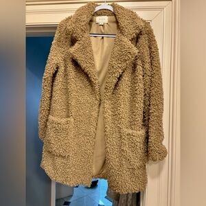 Hyfve Jacket Pocket teddy bear faux fur brown super soft!!! Women’s Medium